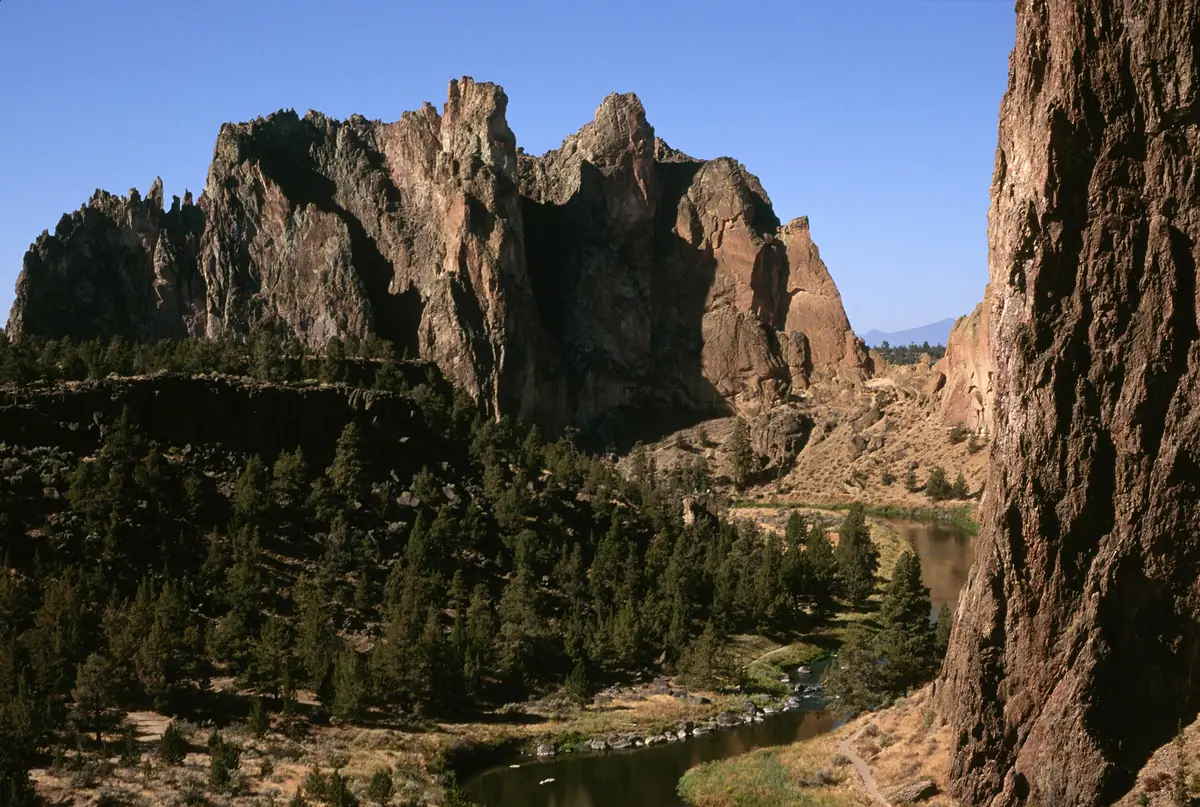 Smith Rock State Park and the Crooked River north of Redmond, near homes we manage